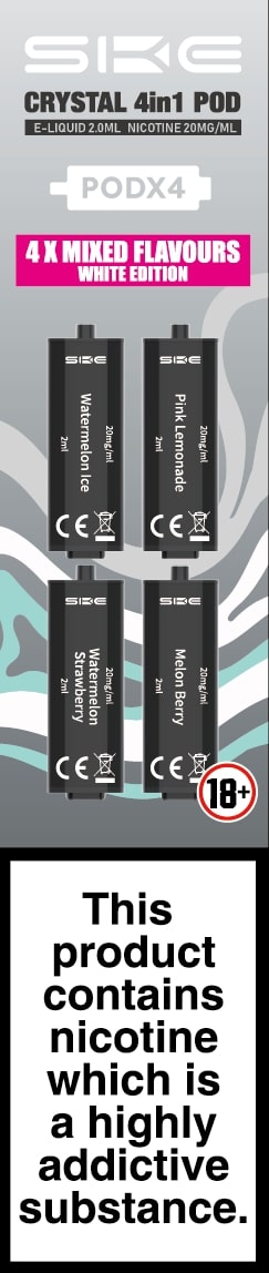 SKE CRYSTAL 4in1 Replacement Pre Filled Pods 4 Pack